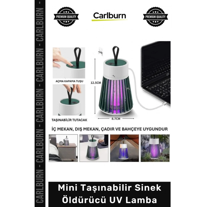 Özel Üretim USB Şarjlı Sessiz Kamp Bahçe Tipi Haşere Kovucu Mini Taşınabilir Sinek Öldürücü UV Lamba