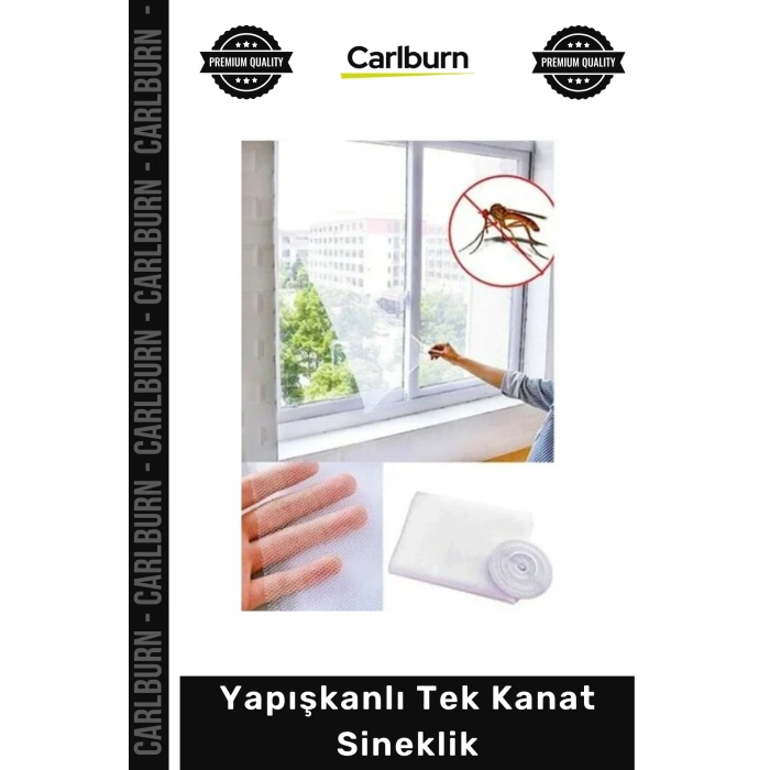 #TülSineklik 125x75 cm İnce Dokulu Tül Pratik Montaj Pencere Kapı Uyumlu Yapışkanlı Tek Kanat Sineklik