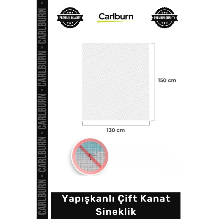 #ÇiftKanat 130x150 cm Pratik Kolay Montaj Pencere Kapı Tül Koruyucu Yapışkanlı Çift Kanat Sineklik