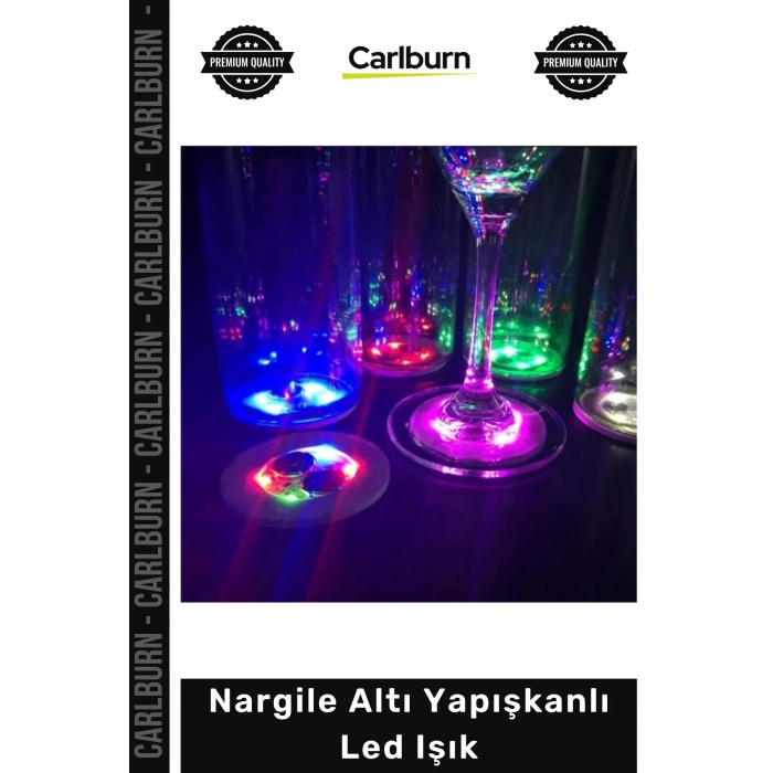 #Nargile Renkli 3 Modlu Atmosferik Dekoratif Nargile Aksesuar Nargile Altı Yapışkanlı Led Işık