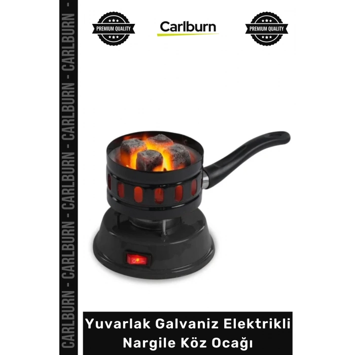 #KömürOcağı Rezistanslı Hızlı Isıtıcı Kömür Yakıcı Yuvarlak Galvaniz Elektrikli Nargile Köz Ocağı