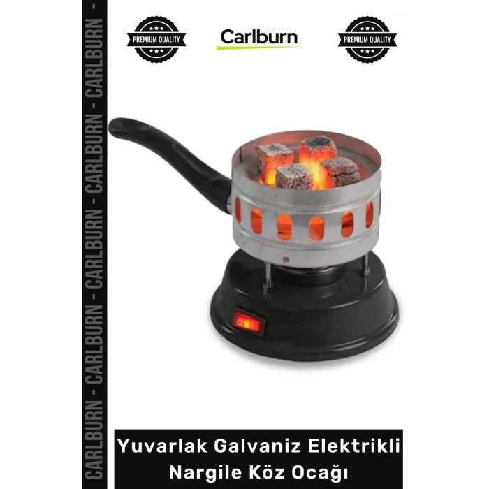 #KömürOcağı Rezistanslı Hızlı Isıtıcı Kömür Yakıcı Yuvarlak Galvaniz Elektrikli Nargile Köz Ocağı