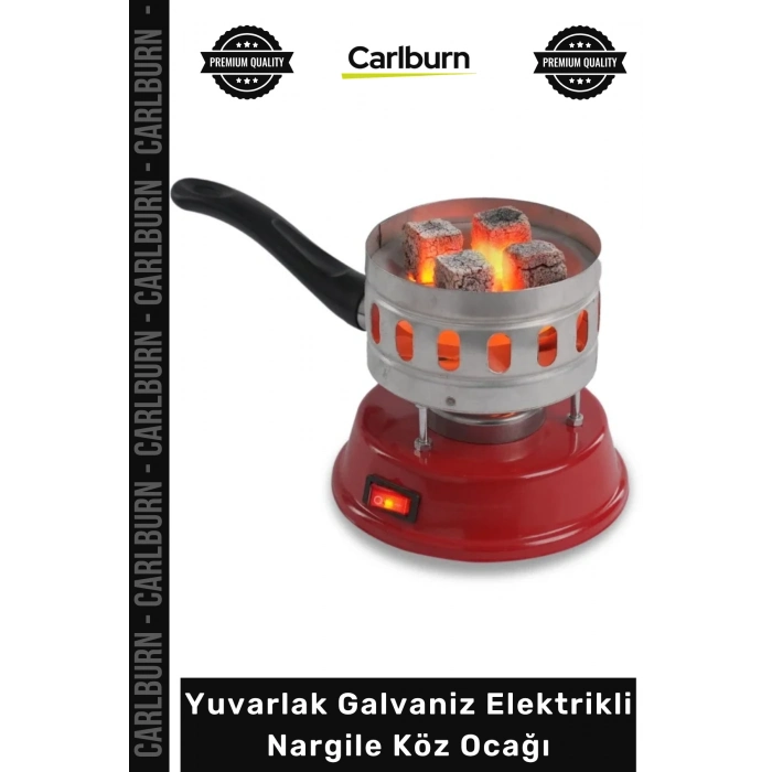 #KömürOcağı Rezistanslı Hızlı Isıtıcı Kömür Yakıcı Yuvarlak Galvaniz Elektrikli Nargile Köz Ocağı