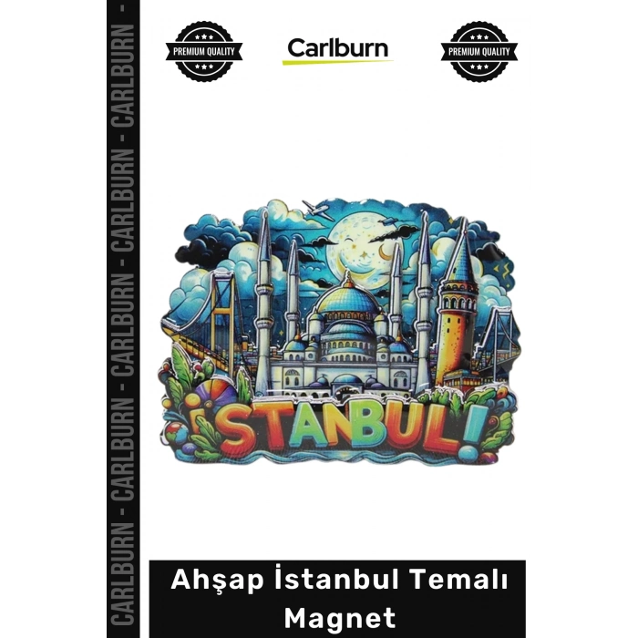 #Magnet Hediyelik Dekoratif Katmanlı Renkli Silüetli Buzdolabı Ahşap İstanbul Temalı Magnet
