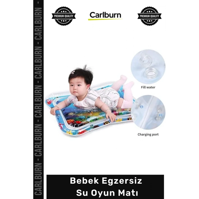 #SuMatı Fiziksel Zihinsel Geliştirici Tummy Time Karın Üstü Egzersiz Eğitici Bebek Su Oyun Matı