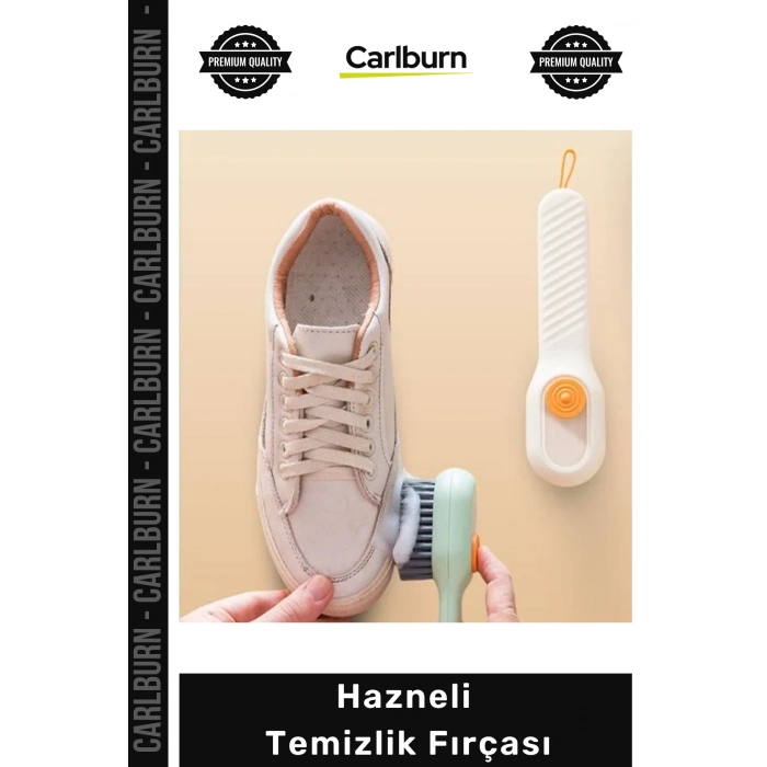 Özel Üretim Ergonomik Tutma Saplı Beyaz Süet Nubuk Bot Ayakkabı Temizleyici Hazneli Temizlik Fırçası