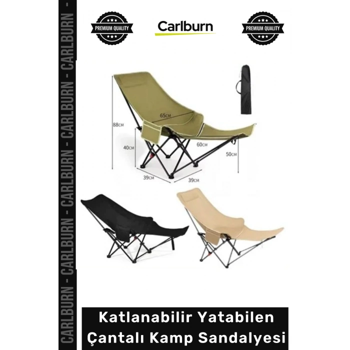 #Sandalye Dayanıklı Taşınabilir Metal Gövde  Konforlu Piknik Katlanabilir Yatabilen Çantalı Kamp Sandalyesi
