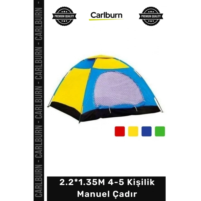 #Çadır Kamp Dağ Su Geçirmez Rüzgara Dayanıklı Outdoor Aile Tipi 2.2*1.35M 4-5 Kişilik Manuel Çadır