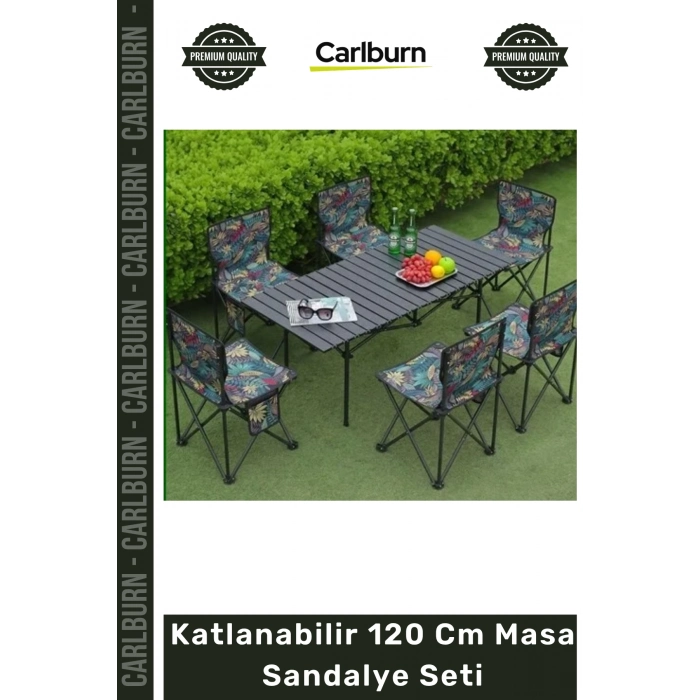 Özel Üretim Katlanabilir Bahçe Balkon Taşınabilir Alüminyum Kamp Piknik Plaj 120 Cm Masa Sandalye Seti