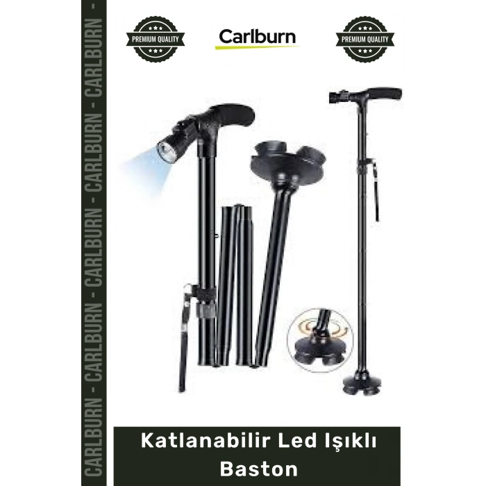 Özel Üretim Ortopedik Ergonomik Alüminyum Ayarlanabilir Yaşlı Destek Katlanabilir Led Işıklı Baston