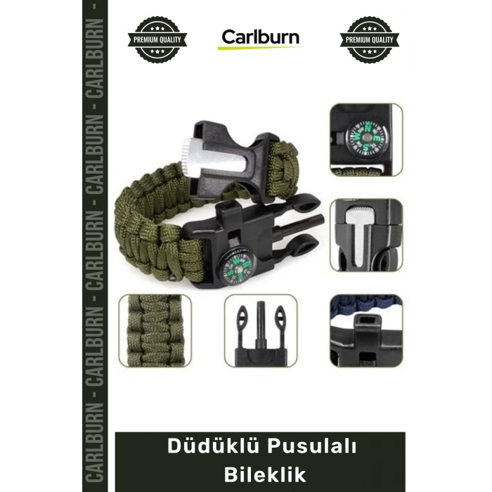 #bileklik Outdoor Kamp Hayatta Kalma Paracord Taktik Ekipman Doğa Acil Düdüklü Pusulalı Bileklik