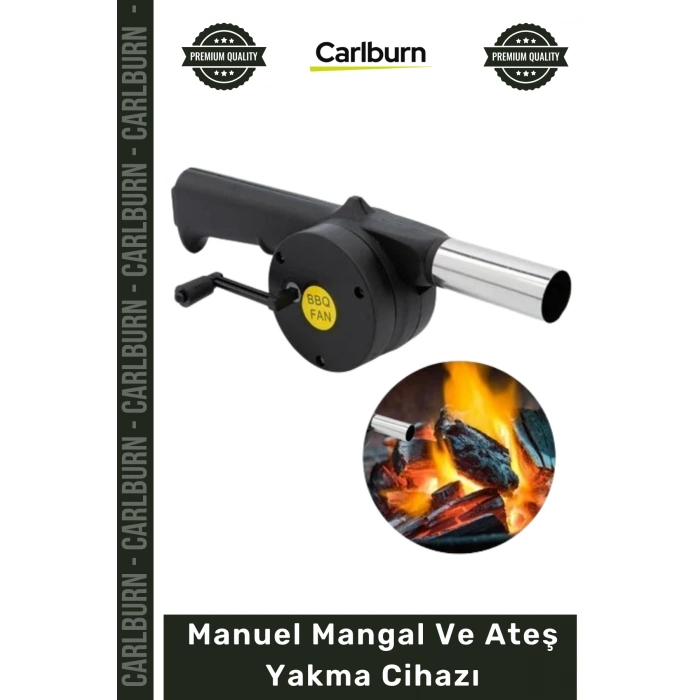 #Ateş Profesyonel Piknik Kamp Barbekü Körüğü Üfleme Aparatı Manuel Mangal Ateş Yakma Cihazı