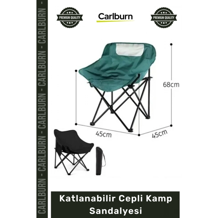 #KampSandalyesi Konforlu Ergonomik Hafif Taşınabilir Doğa Piknik Katlanabilir Cepli Kamp Sandalyesi