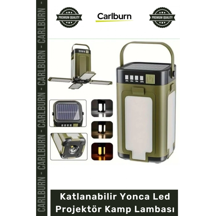 #KampLambası Şarjlı Outdoor Güçlü Portatif Aydınlatma Katlanabilir Yonca Led Projektör Kamp Lambası