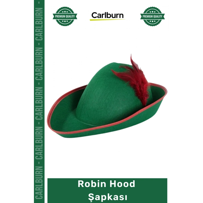 #Şapka Parti Kostüm Aksesuarı Yeşil Keçe Kumaş Karnaval Eğlence Hediyelik Robin Hood Şapkası