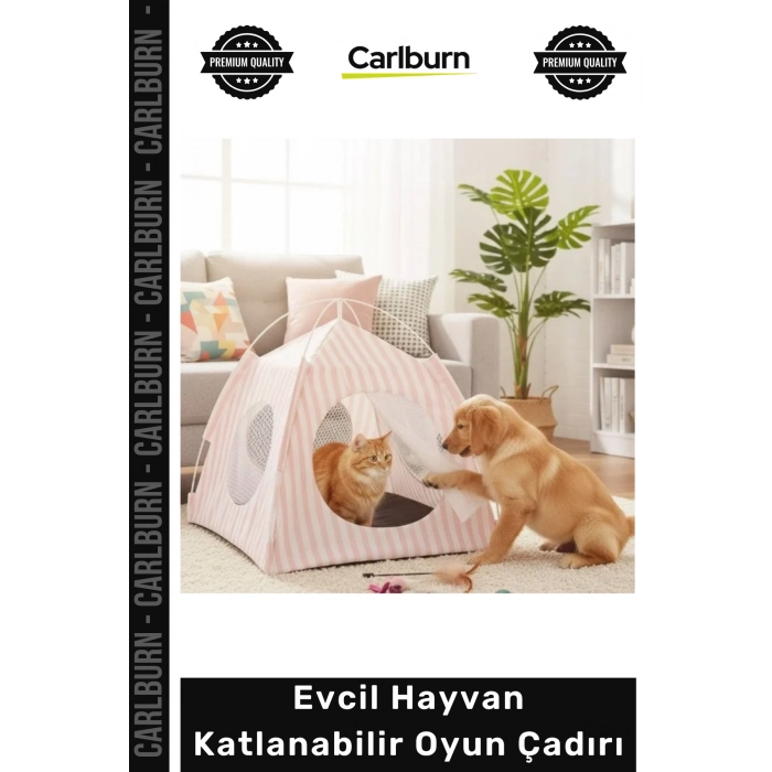 Özel Üretim Kedi Köpek Taşınabilir Konforlu Fileli Pratik Evcil Hayvan Katlanabilir Oyun Çadırı