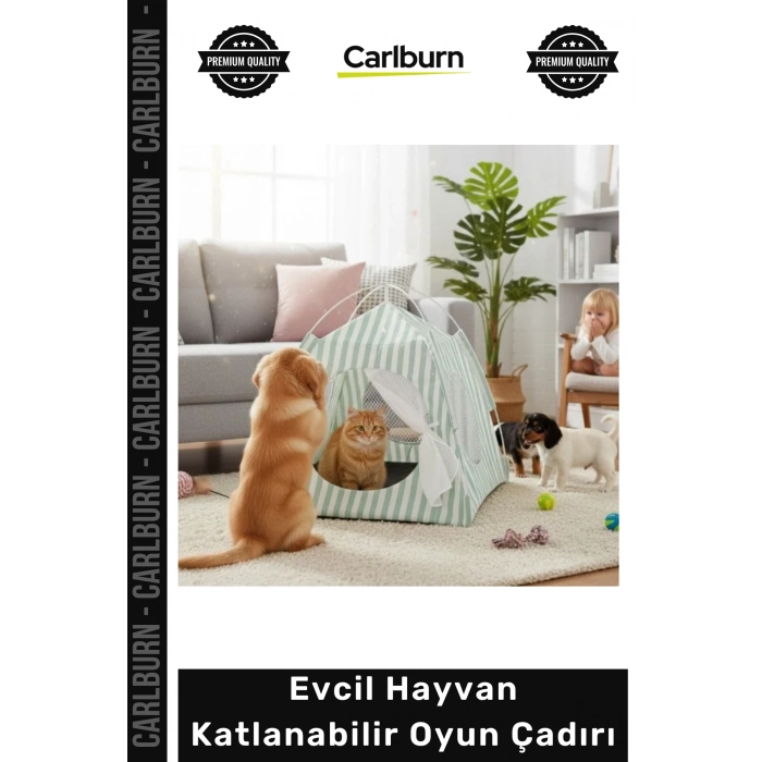 Özel Üretim Kedi Köpek Taşınabilir Konforlu Fileli Pratik Evcil Hayvan Katlanabilir Oyun Çadırı