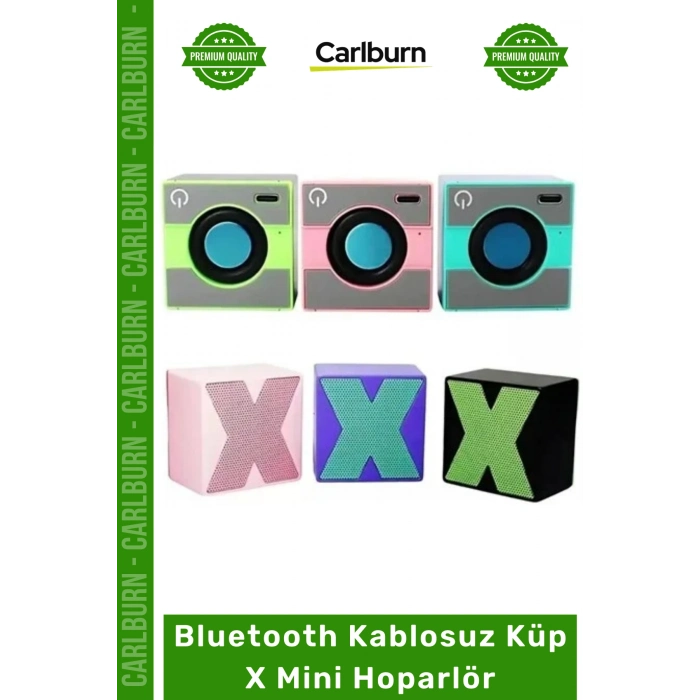 #Hoparlör Taşınabilir Bluetooth Kablosuz Ses Güçlü Bass Kristal Net Kaliteli Dayanıklı Küp X Mini Hoparlör