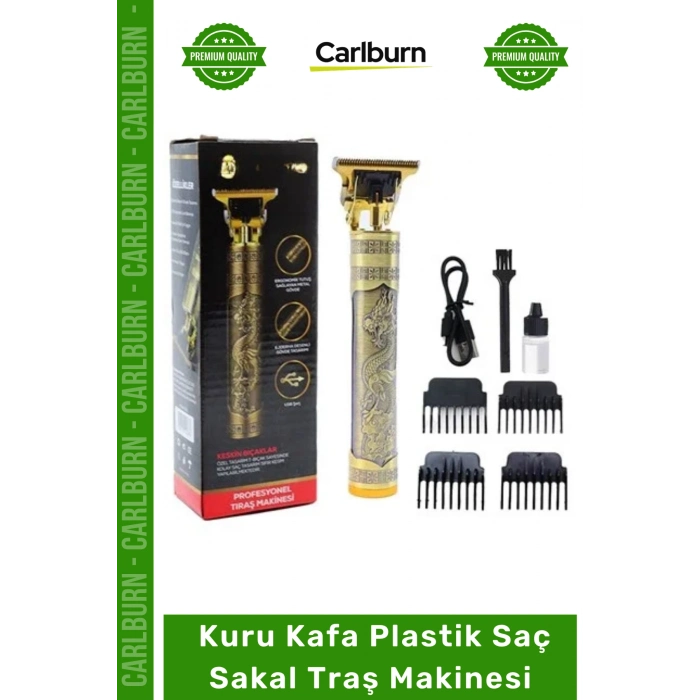 #TıraşMakinesi Profesyonel Tasarım Ergonomik Şarjlı Kablosuz Kuru Kafa Plastik Saç Sakal Traş Makinesi