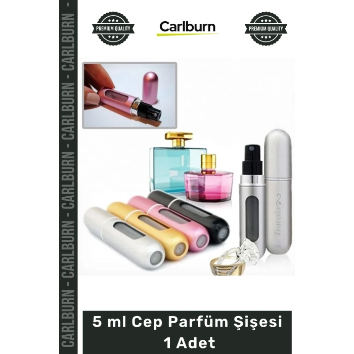 Özel Üretim Doldurulabilir Alüminyum Gövde 5 ml Seyahat Tipi Şık Minimalist Sprey Cep Parfüm Şişesi