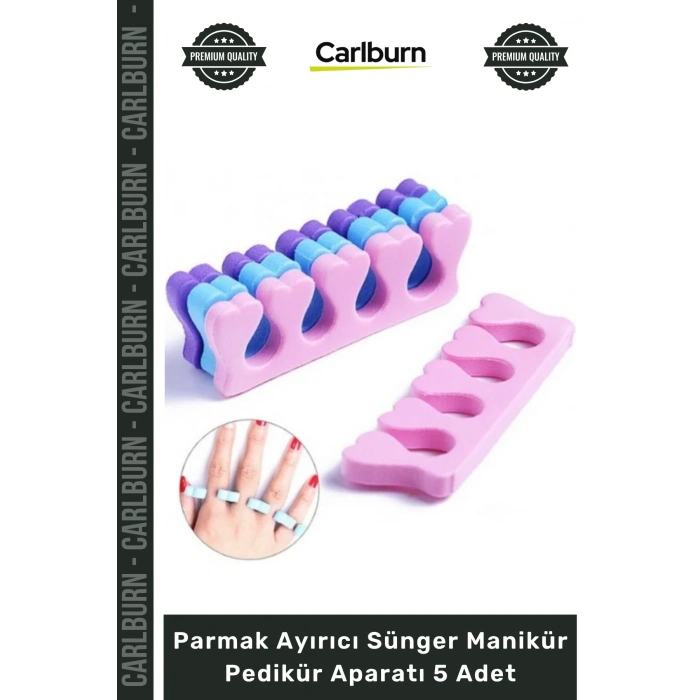 Özel Üretim Profesyonel Kaliteli Yumuşak Renkli Parmak Ayırıcı Sünger Manikür Pedikür Aparatı 5 Adet