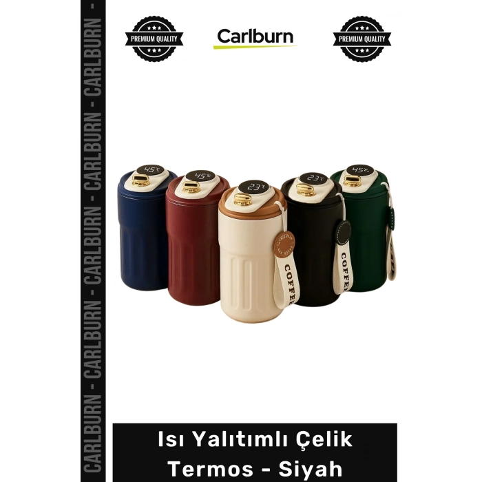 #Termos Piknik Kamp Plaj Paslanmaz Isı Yalıtımlı Sızdırmaz Dayanıklı Şık Modern Taşınabilir Çelik Termos Siyah