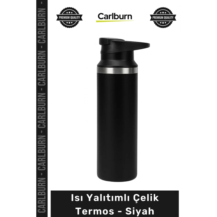 #Termos Kamp Piknik Seyahat Ofis Sızdırmaz Kapak Isı Koruma Paslanmaz Vakumlu Mat Şık Tasarım Spor Çelik Termos Siyah