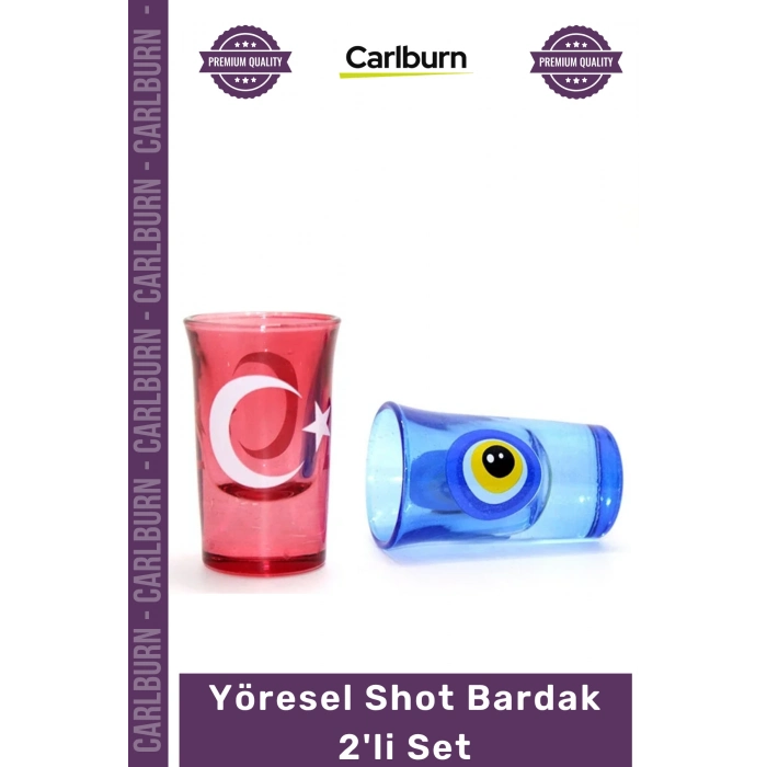 #Bardak Porselen Türk Bayrağı Nazar Boncuğu Tasarımlı 2li Set Hediyelik Şık Yöresel Shot Bardak