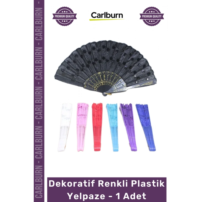#Yelpaze Zarif Tasarım Hafif Katlanabilir Taşınabilir Estetik Dekoratif Renkli Plastik Yelpaze - 1 Adet