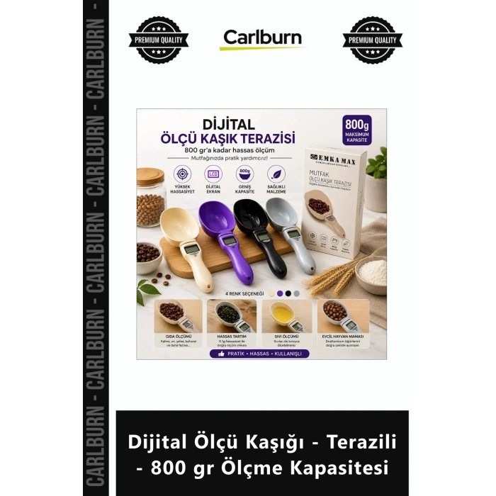 #HassasTartı Hassas Tartı Mutfak Gereçleri Dijital Ölçü Kaşığı Terazili 800 gr Ölçme Kapasitesi