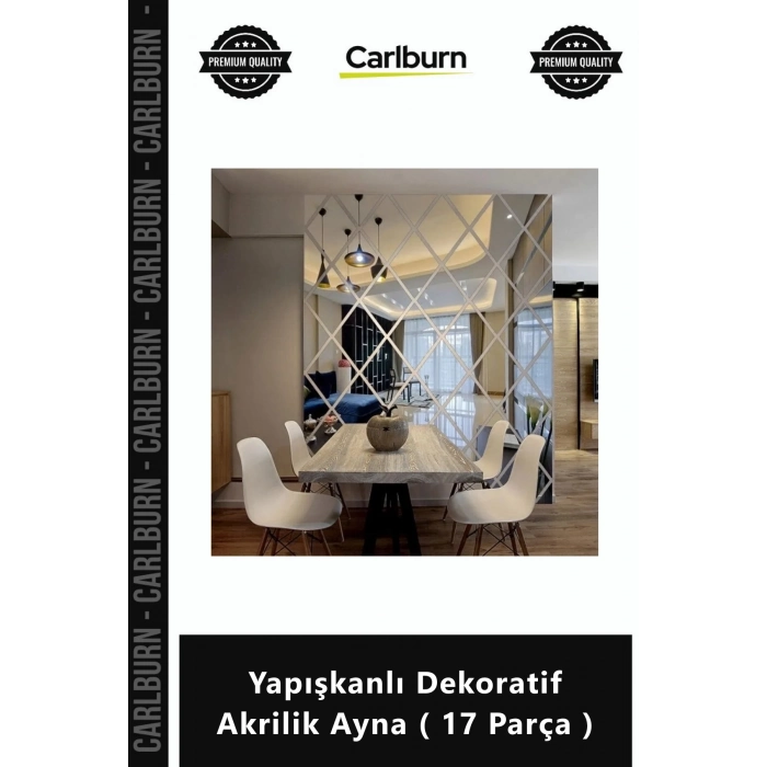 #Ayna Kırılmaz Güvenli Duvar Dekoru Modern Yapışkanlı Dekoratif Akrilik Ayna 17 Parça