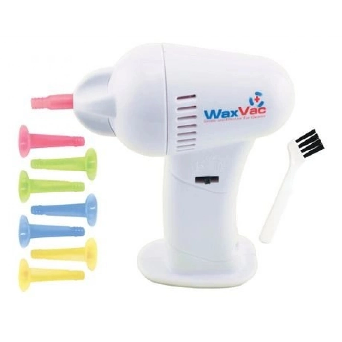 Özel Üretim Wax Vac Hijyenik Silikon Başlıklı Pilli Pratik Hassas Vakumlu Kulak Temizleme Cihazı