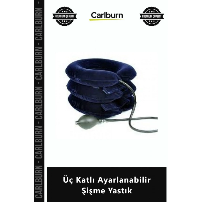 Özel Üretim Ortopedik Boyun Fıtığı Düzleşme Giderici Pompalı Üç Katlı Ayarlanabilir Şişme Yastık