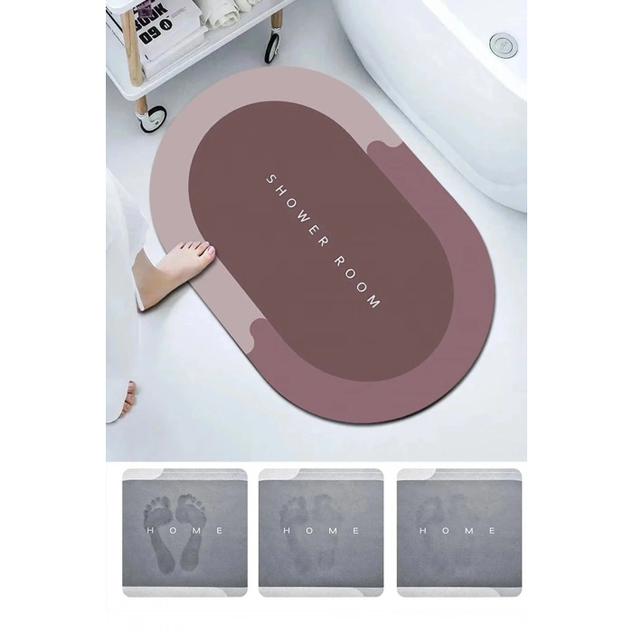 Özel Üretim Nappa Deri Hızlı Kuruyan Yumuşak Süper Su Emici Kaymaz Tabanlı Banyo Paspası 8050 cm