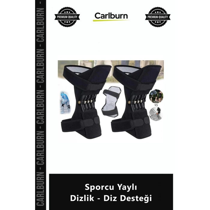 Özel Üretim Diz Güçlendirici Karbon Çelik Yaylı Mekanizma Neopren Kumaş Sporcu Yaylı Dizlik Diz Dest