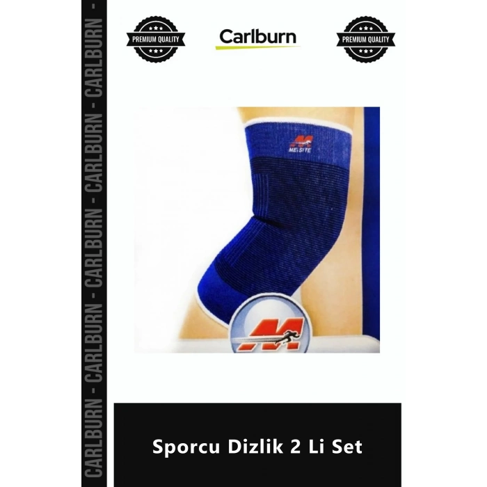 Özel Üretim Ortopedik Destekli Sıkıştırma Sağlayan Esnek Yapılı Eklem Koruma Sporcu Dizlik 2 Li Set