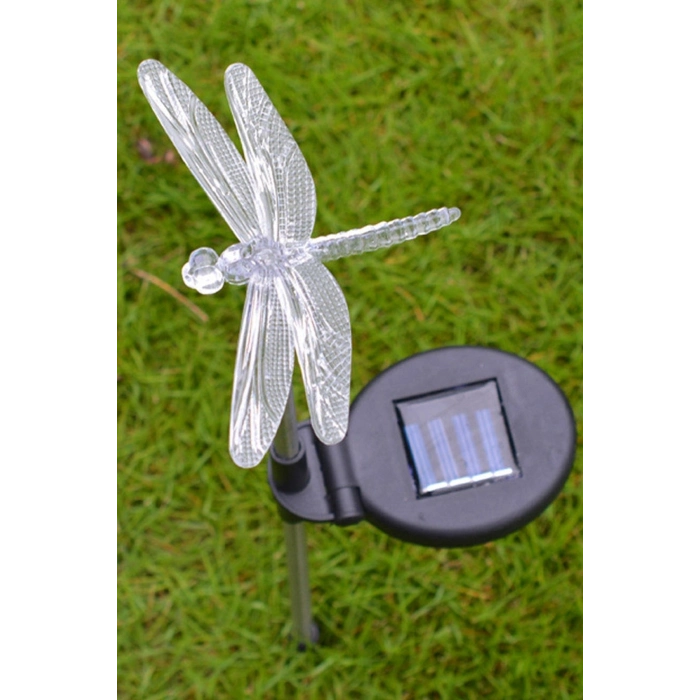Özel Üretim Dekoratif Su Geçirmez Sensörlü Solar Yusufçuk Güneş Enerjili Bahçe Lambası RGB 2 Li Set