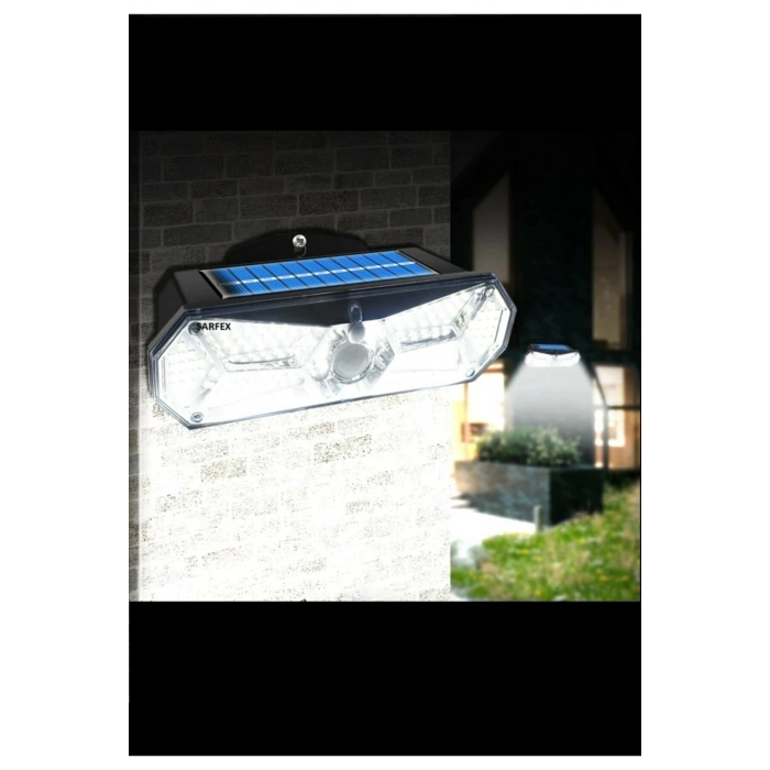 Özel Üretim Solar Güneş Enerjili 158 Ledli Hareket Karanlık Sensörlü 3 Modlu Su Geçirmez Led Aydınla