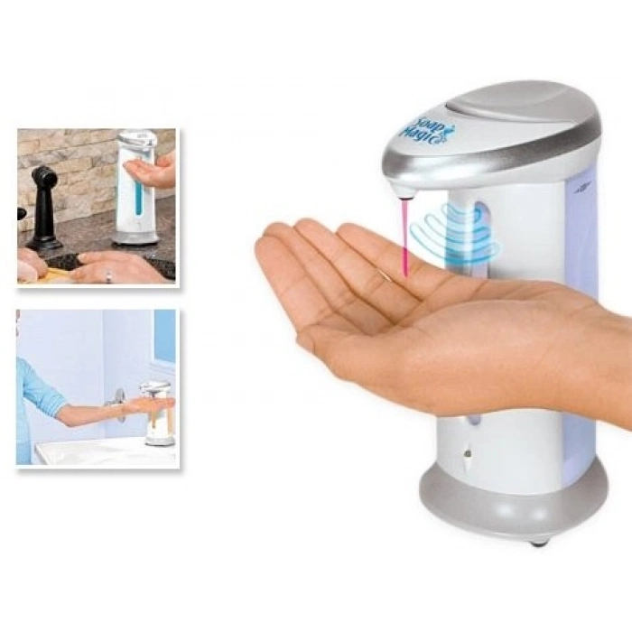 Özel Üretim Otomatik Hijyenik Temassız Kızılötesi Mutfak Banyo Soap Magic Sensörlü Sabunluk Dezenfek