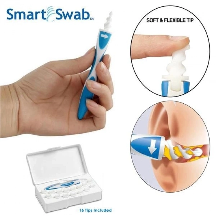 Özel Üretim Spiral Uçlu Ağrısız Güvenli Hijyenik Kulak Temizleme Kiti Smart Swab Akıllı Kulak Temizl