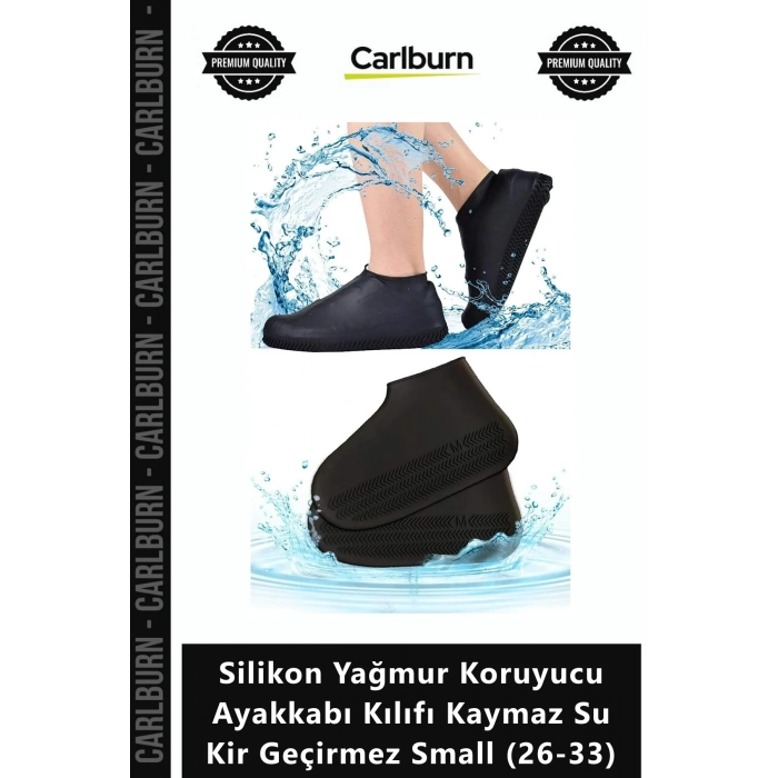 Özel Üretim Pratik Silikon Yağmur Koruyucu Ayakkabı Kılıfı Kaymaz Su Kir Geçirmez Small 2633