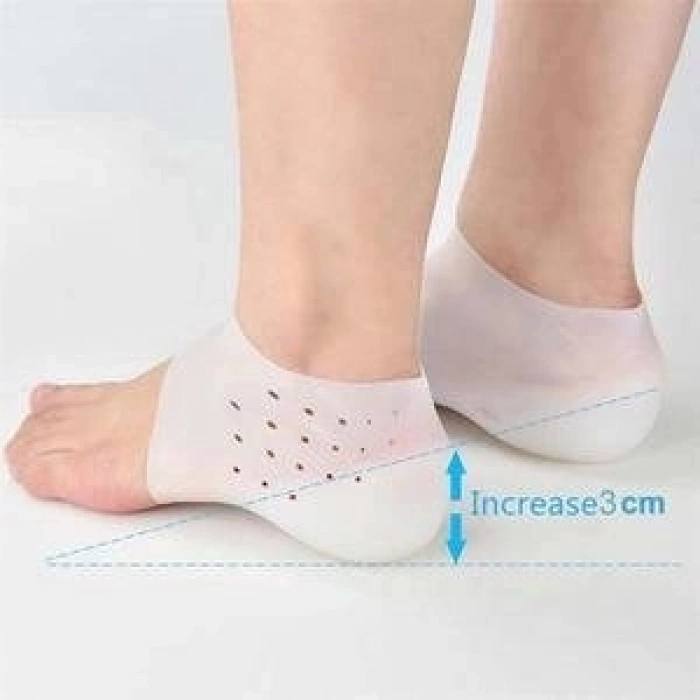 Özel Üretim 5 Cm Boy Uzatan Esnek Ortopedik Konforlu Tabanlık Silikon Boy Uzatıcı Gizli Çorap Topuk