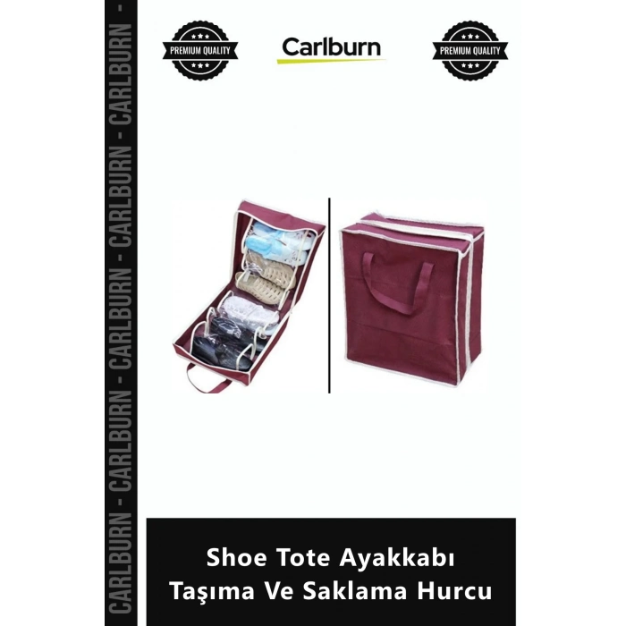 Özel Üretim Portatif Bez Organizer Katlanabilir Fermuarlı Shoe Tote Ayakkabı Taşıma Saklama Hurcu