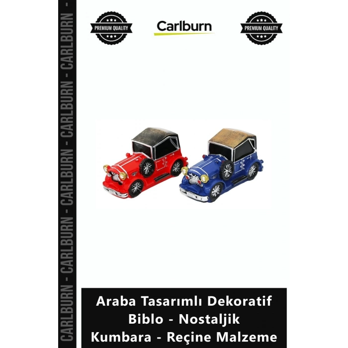 Özel Üretim Vintage Hediyelik Araba Tasarımlı Dekoratif Biblo Nostaljik Kumbara Reçine Malzeme