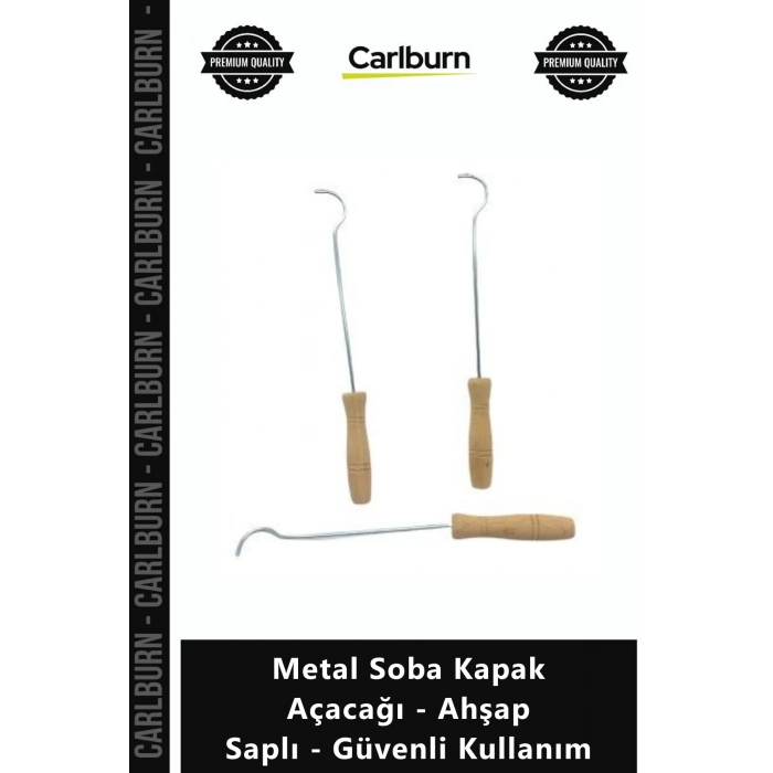 Özel Üretim Isı Yalıtımlı Sağlam Döküm Metal Soba Kapak Açacağı Ahşap Saplı Güvenli Kullanım