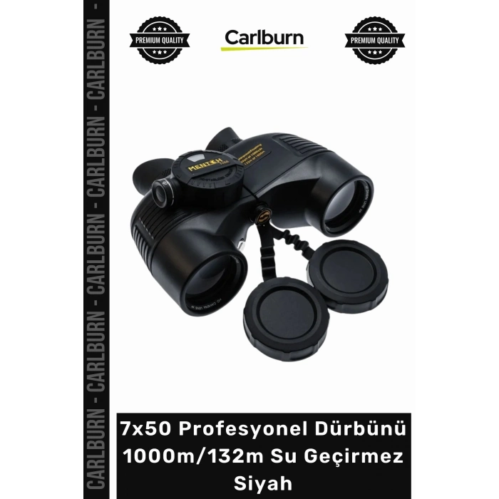 Özel Üretim Dürbün HD Askeri Deniz Pusulalı 7x50 Profesyonel Dürbünü 1000m132m Su Geçirmez Siyah