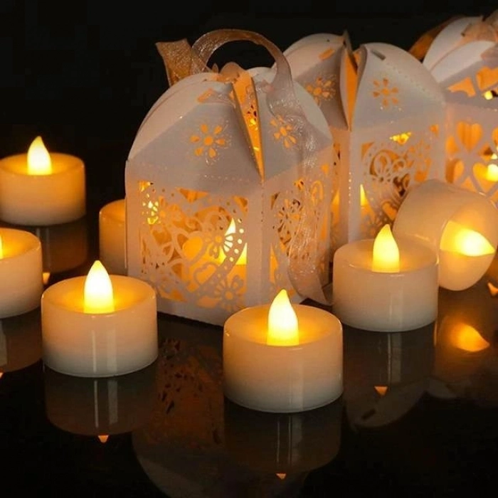 Özel Üretim Gün Işığı Dekoratif LED Titreyen Alevli Şık Estetik Işık Pilli Mum 18cm 24lü Paket