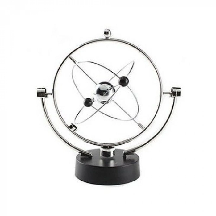 Özel Üretim Dekoratif Hediye Masaüstü Newton Balans Topu Mıknatıslı Kinetic Orbital No 603A PİL+USB