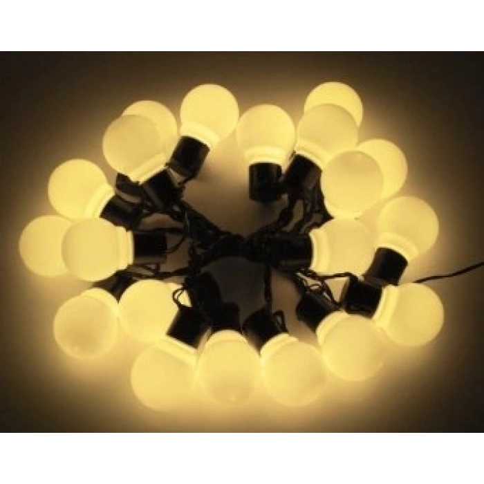 Özel Üretim Bahçe Aydınlatma Dekoratif Güneş Enerjili 5m 20 Led Beyaz Top Gün Işığı Solar MZ3011