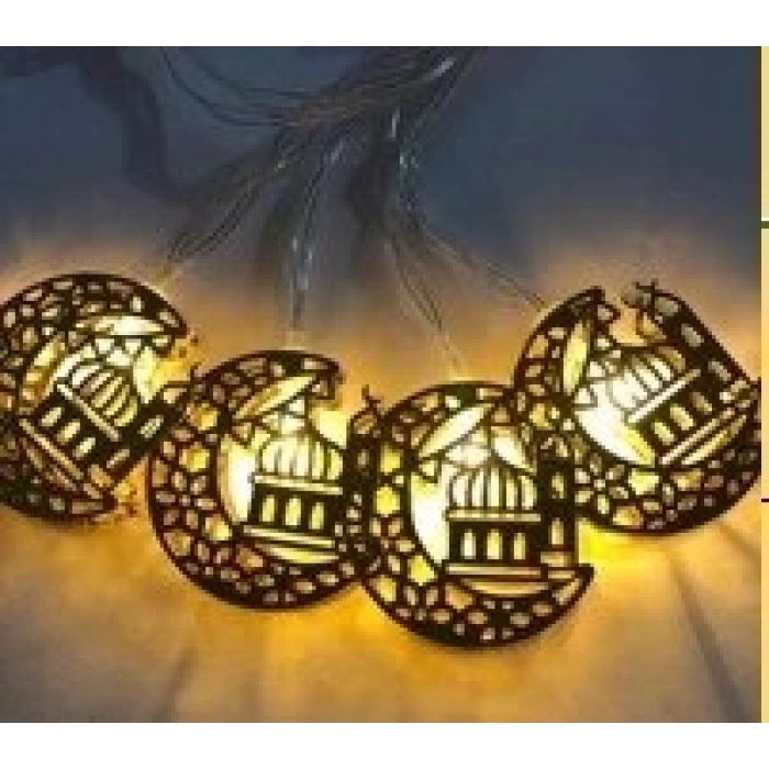 Özel Üretim Gün Işığı 2 Kademeli 2M 10 Led Pilli Dekoratif Estetik Şık Aydınlatma Ramazan Led Işık